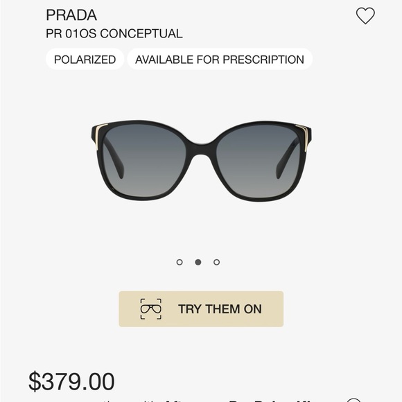 Prada Cat Eye Polarized Sunglasses - Picture 5 of 5